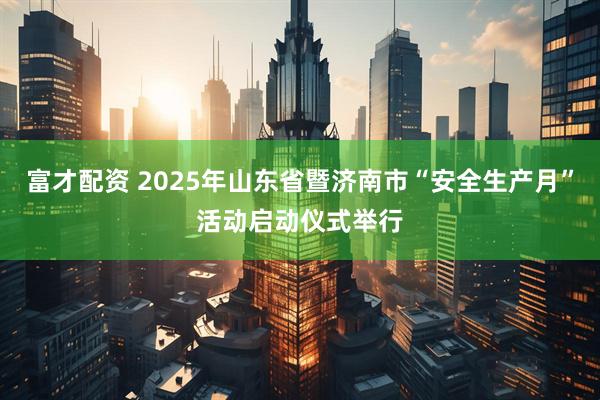 富才配资 2025年山东省暨济南市“安全生产月”活动启动仪式举行