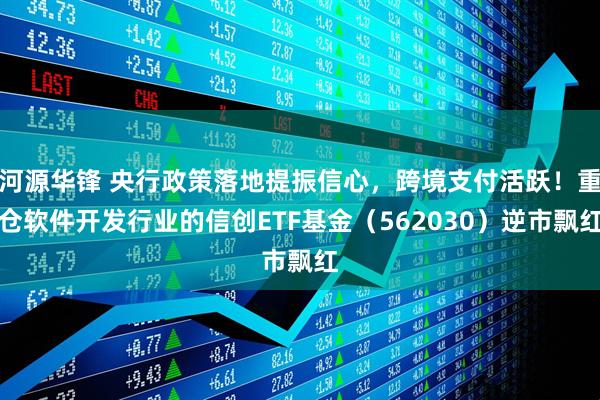 河源华锋 央行政策落地提振信心，跨境支付活跃！重仓软件开发行业的信创ETF基金（562030）逆市飘红