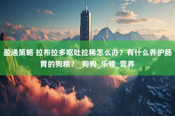 盈通策略 拉布拉多呕吐拉稀怎么办？有什么养护肠胃的狗粮？_狗狗_乐顿_营养