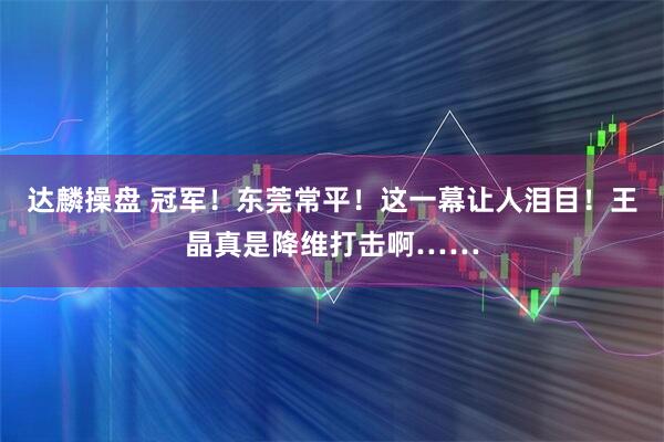 达麟操盘 冠军！东莞常平！这一幕让人泪目！王晶真是降维打击啊……