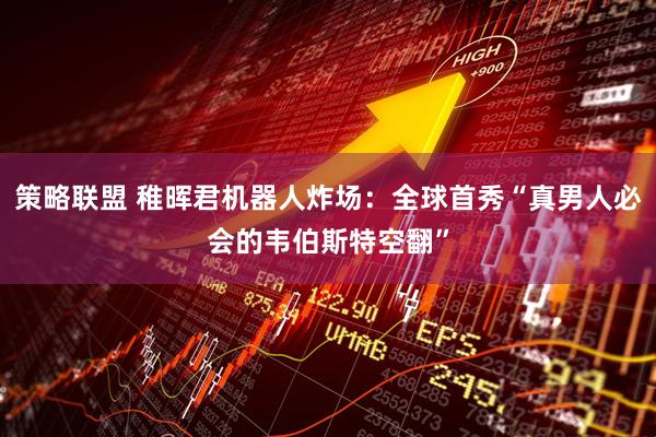 策略联盟 稚晖君机器人炸场：全球首秀“真男人必会的韦伯斯特空翻”