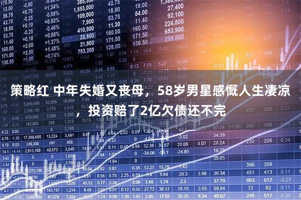 策略红 中年失婚又丧母，58岁男星感慨人生凄凉，投资赔了2亿欠债还不完